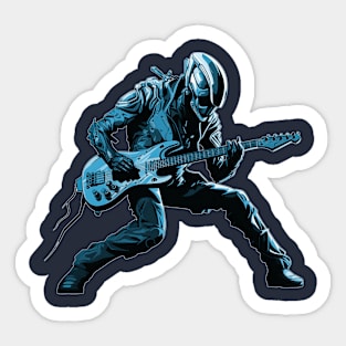 Alien Guitarist Sticker